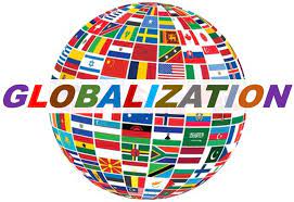 "A diverse group of professionals engaged in a global business meeting, symbolizing the interconnectedness and collaboration in the era of globalization."
