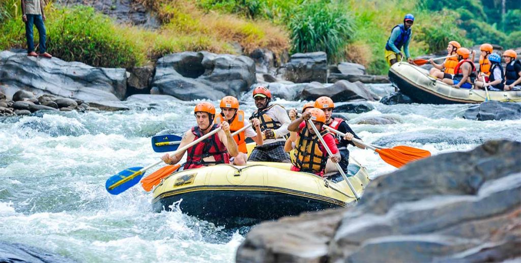 Adrenaline-fueled white-water rafting in Kitulgala, one of the Top 5 Adventure Destinations in Sri Lanka